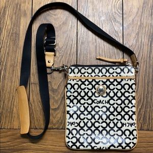 Coach Crossbody Purse Black & White